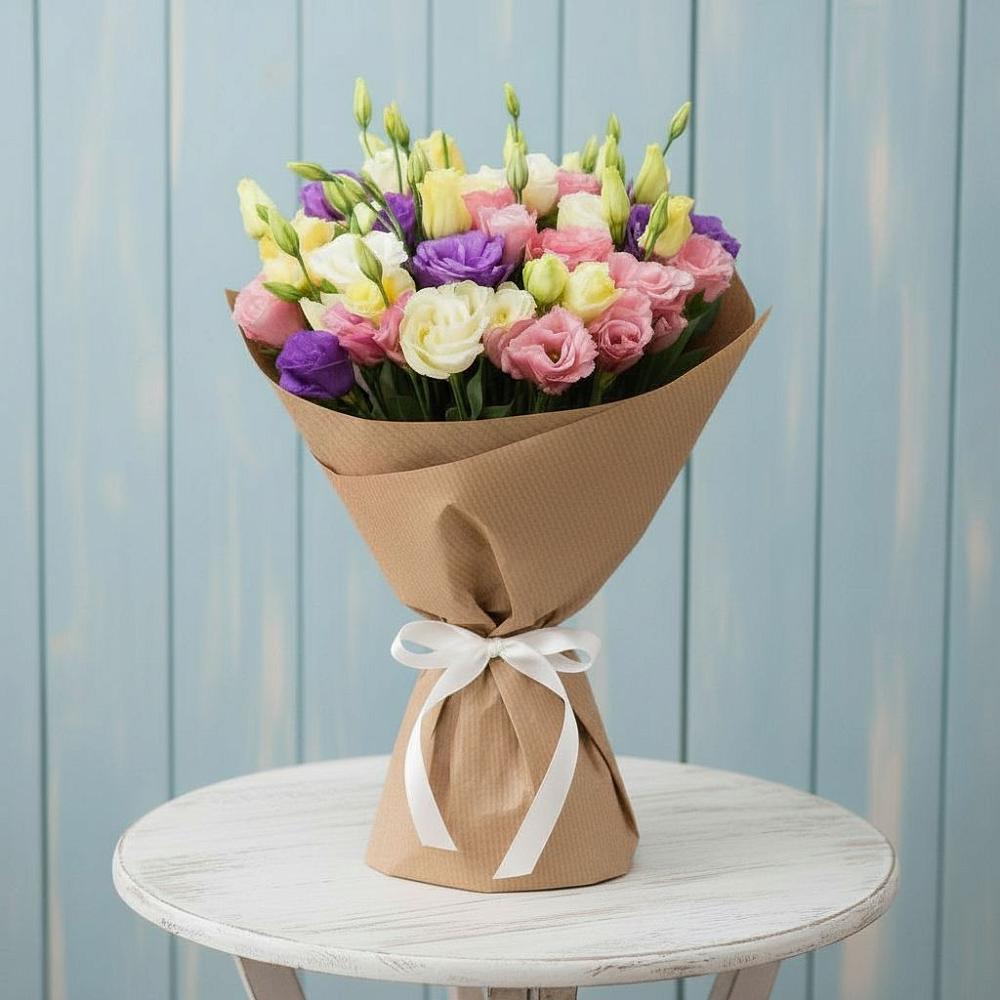 Букет цветов из: Лизиантусы в Черноисточинске