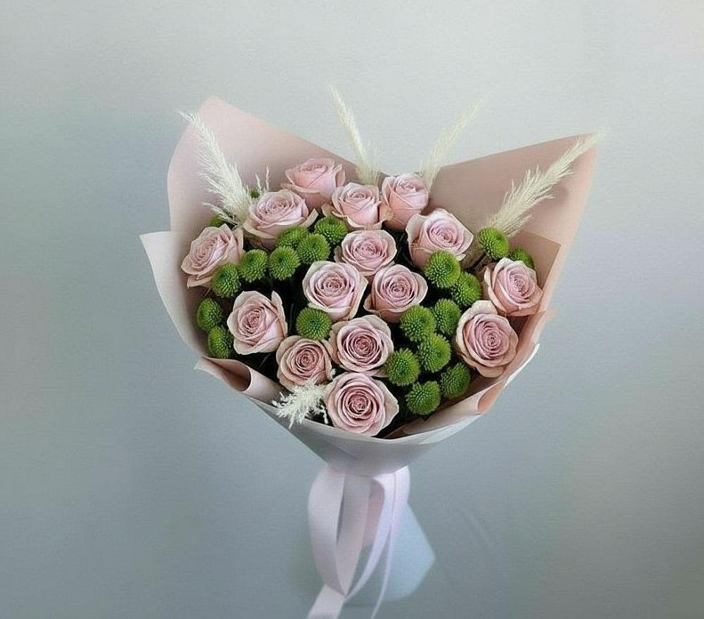 Букет цветов из: Розы и Хризантемы в Черноисточинске