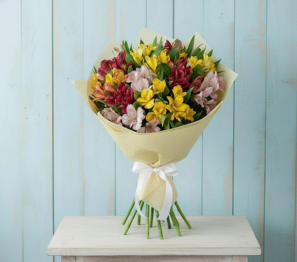 Букет цветов из: Альстромерии в Черноисточинске