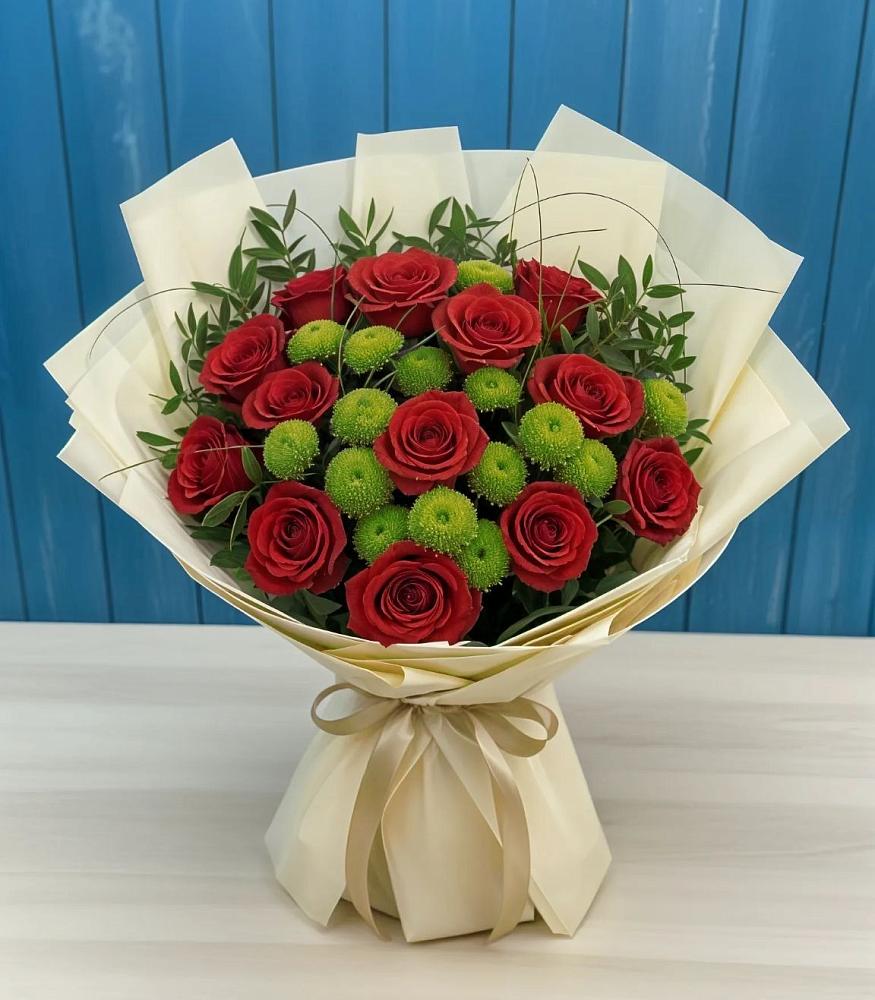 Букет цветов из: Розы и Хризантемы в Черноисточинске