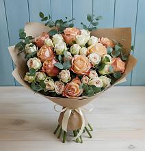 Букет цветов из:  Альстромерии и Розы #REPLACE_PRED# Черноисточинске