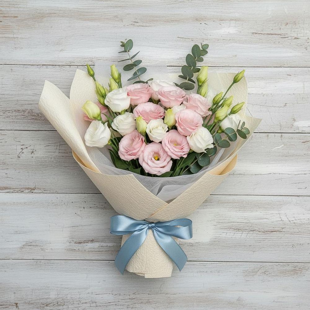 Букет цветов из: Лизиантусы в Черноисточинске